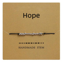 Load image into Gallery viewer, Handmade Beads Black String Bracelet With I Love You Lettering Cardboard Creative Charm Jewelry Couples Matching Bracelets Gifts For Couples Mom Daughter Best Friend 16-25cm