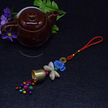 Load image into Gallery viewer, Handmade Copper Wind Chimes Hanging Ethnic Wind Bronze Bell Wood Fish Pendant Mobile Wind Chime Home Garden Outdoor Living Decoration Wind Bells Handmade Pendants For Birthday Gift & Home Decors