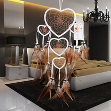 Load image into Gallery viewer, Handmade Dream-catcher Traditional Heart Dream Catching Ornaments Feather Ornaments Wall Car Hanging Wind Chimes Ornaments Home Hanging Room Birthday Decoration For Mom Pendants Ornaments