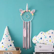 Load image into Gallery viewer, Handmade Dream Catchers Flower For Kids Unicorn Dream Catcher Ornament Feather Wall Decor For Girls Bedroom Flower Wall Hanging Decoration Flower Dream Catcher