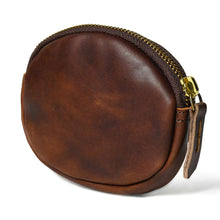 Load image into Gallery viewer, Handmade Leather Coin Purse - Compact & Durable Zipper Pouch
