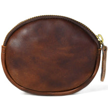 Load image into Gallery viewer, Handmade Leather Coin Purse - Compact & Durable Zipper Pouch