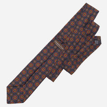 Load image into Gallery viewer, La Vigna - Printed Wool & Silk Tie - Navy