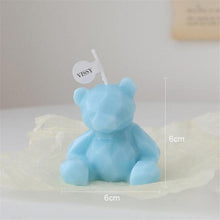 Load image into Gallery viewer, Handmade Scented Candles Creative Teddy Dog Candles Cute Bear Birthday Candles Bear Shaped Cool Candles Scented Funky Candles Aesthetic Candles Birthday Cake Decoration Cake Topper Decor For Baby ShoweAromatherapy Teddy Bear Shape Candle Gift