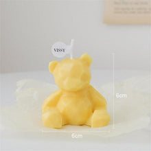 Load image into Gallery viewer, Handmade Scented Candles Creative Teddy Dog Candles Cute Bear Birthday Candles Bear Shaped Cool Candles Scented Funky Candles Aesthetic Candles Birthday Cake Decoration Cake Topper Decor For Baby ShoweAromatherapy Teddy Bear Shape Candle Gift