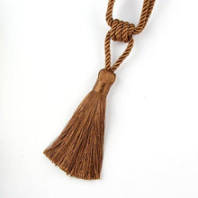 Load image into Gallery viewer, Handmade Tassel Curtain Tieback Room Accessories Gold Curtain Buckle Rope Home Decoration Holdback Window Fringe Curtain Tiebacks Hand-Woven Holdbacks Home Decorative Tassels Tiebacks
