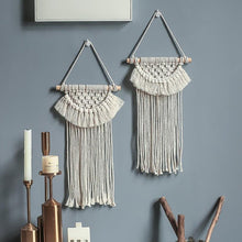 Load image into Gallery viewer, Handmade Wall Art Home Wall Decor Woven Hanging Tapestry Tassel Wind Chimes Wall Hanging Ornaments Hand Macrame Wall For Wall Wedding Living Room Gallery Patio Apartment Yard Decor