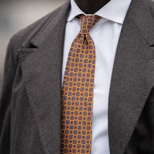 Load image into Gallery viewer, Parma - Printed Madder Silk Tie - Amber Yellow