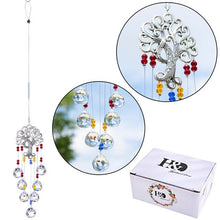 Load image into Gallery viewer, Hanging Crystal With Ball Prism Rainbow Maker Tree of Life Decor For Garden Window Rainbow Maker with Chain for Easy Hanging Outdoor Home Kids Room Window