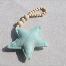 Load image into Gallery viewer, Hanging Nordic Wooden Beads Ornament Double Star Moon Kids Room Decoration Baby Crib Tent Hanging Pendant Wall Decor Photography Props Baby Mobile For Crib Moon and Stars Baby Nursery Ceiling Crib Mobile Kids Room Hanging Decor