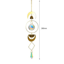 Load image into Gallery viewer, Hanging Sun Catcher Moon Light With Chain Pendant Ornament Crystal Balls Catcher Wind-chime Rainbow Maker Crystal Hanging Window Curtain Chandelier Outdoor Garden Home Decor Christmas Day Party Wedding Decoration