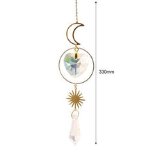 Load image into Gallery viewer, Hanging Sun Catcher Moon Light With Chain Pendant Ornament Crystal Balls Catcher Wind-chime Rainbow Maker Crystal Hanging Window Curtain Chandelier Outdoor Garden Home Decor Christmas Day Party Wedding Decoration
