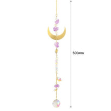 Load image into Gallery viewer, Hanging Sun Catcher Moon Light With Chain Pendant Ornament Crystal Balls Catcher Wind-chime Rainbow Maker Crystal Hanging Window Curtain Chandelier Outdoor Garden Home Decor Christmas Day Party Wedding Decoration