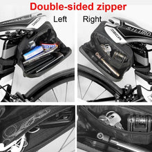 Load image into Gallery viewer, Hard Shell Bicycle Bag Waterproof Cycling Road Bike Tool Bag Night Reflective Bag Bike Accessories Bike Bag Bicycle Bag Under Hard Shell Bike Seat Bag with Silver Reflective Strip Bike Bag For Mountain Road Bike