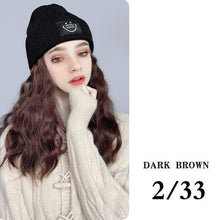 Load image into Gallery viewer, Hat Wig For Women Synthetic Long Wavy Wigs Autumn Winter Fashion Knitted Cap Hair Wig Hair Extensions Wigs For Black Women Cosplay Wigs For Women