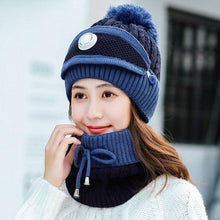 Load image into Gallery viewer, Hat Winter Mask balaclava Hat for girls Scarf Thick Warm Fleece Inside Knitted Hat Thick Mask Warm Full Face Scarf Winter Hats Hiking Face Scarf Balaclava Helmet Liner Cap Soft Sport Reusable Headgear Winter Fishing Warm Mask