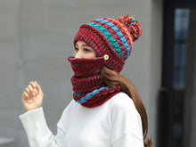 Load image into Gallery viewer, Hat Winter Mask balaclava Hat for girls Scarf Thick Warm Fleece Inside Knitted Hat Thick Mask Warm Full Face Scarf Winter Hats Hiking Face Scarf Balaclava Helmet Liner Cap Soft Sport Reusable Headgear Winter Fishing Warm Mask