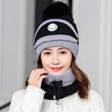 Load image into Gallery viewer, Hat Winter Mask balaclava Hat for girls Scarf Thick Warm Fleece Inside Knitted Hat Thick Mask Warm Full Face Scarf Winter Hats Hiking Face Scarf Balaclava Helmet Liner Cap Soft Sport Reusable Headgear Winter Fishing Warm Mask