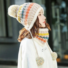 Load image into Gallery viewer, Hat Winter Mask balaclava Hat for girls Scarf Thick Warm Fleece Inside Knitted Hat Thick Mask Warm Full Face Scarf Winter Hats Hiking Face Scarf Balaclava Helmet Liner Cap Soft Sport Reusable Headgear Winter Fishing Warm Mask