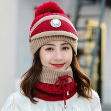 Load image into Gallery viewer, Hat Winter Mask balaclava Hat for girls Scarf Thick Warm Fleece Inside Knitted Hat Thick Mask Warm Full Face Scarf Winter Hats Hiking Face Scarf Balaclava Helmet Liner Cap Soft Sport Reusable Headgear Winter Fishing Warm Mask