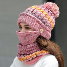 Load image into Gallery viewer, Hat Winter Mask balaclava Hat for girls Scarf Thick Warm Fleece Inside Knitted Hat Thick Mask Warm Full Face Scarf Winter Hats Hiking Face Scarf Balaclava Helmet Liner Cap Soft Sport Reusable Headgear Winter Fishing Warm Mask