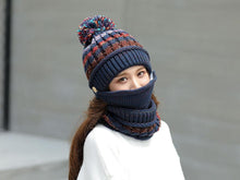 Load image into Gallery viewer, Hat Winter Mask balaclava Hat for girls Scarf Thick Warm Fleece Inside Knitted Hat Thick Mask Warm Full Face Scarf Winter Hats Hiking Face Scarf Balaclava Helmet Liner Cap Soft Sport Reusable Headgear Winter Fishing Warm Mask