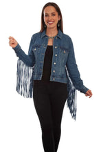 Load image into Gallery viewer, Honey Creek Denim Fringe - Womens Jacket