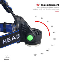 Load image into Gallery viewer, Headlamp Flashlight USB LED Head Rechargeable Light Waterproof Green/Red/UV 395nm Zoomable Headlamp Flashlight Light Outdoor Waterproof Headlight Led Head Lamp 3 Modes Torch For Camping Hiking Fishing