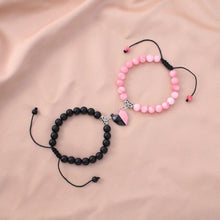 Load image into Gallery viewer, Heart Magnet Couple Bracelet Pendant Jewelry Lucky Knitting Rope Bracelets Couples Bracelets Adjustable Bracelet Love Magnetic Bracelet Relationship Bracelet Natural Stone Beads Bracelet For Boyfriend Girlfriend