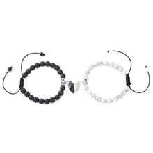 Load image into Gallery viewer, Heart Magnet Couple Bracelet Pendant Jewelry Lucky Knitting Rope Bracelets Couples Bracelets Adjustable Bracelet Love Magnetic Bracelet Relationship Bracelet Natural Stone Beads Bracelet For Boyfriend Girlfriend
