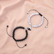 Load image into Gallery viewer, Heart Magnet Couple Bracelet Pendant Jewelry Lucky Knitting Rope Bracelets Couples Bracelets Adjustable Bracelet Love Magnetic Bracelet Relationship Bracelet Natural Stone Beads Bracelet For Boyfriend Girlfriend