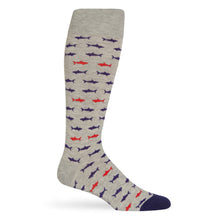 Load image into Gallery viewer, Heather Grey Sharks - Dress Socks