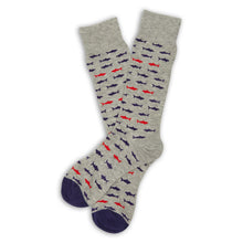 Load image into Gallery viewer, Heather Grey Sharks - Dress Socks