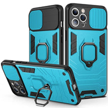 Load image into Gallery viewer, Heavy Duty Protective Phone Case Built-in Rotating Ring Kickstand Shockproof Case Camera Protection Armor Phone Case For iPhone 13 Pro Max 12 11 XR XS Max Shockproof Bumper Ring Holder Back Cover
