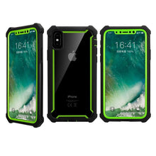 Load image into Gallery viewer, Heavy Duty Shockproof Phone Case For iPhone 14 13 12 Soft Transparent Back Cover Full-Body Clear Bumper Case with Built-in Screen Protector For iPhone