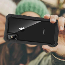 Load image into Gallery viewer, Heavy Duty Shockproof Phone Case For iPhone 14 13 12 Soft Transparent Back Cover Full-Body Clear Bumper Case with Built-in Screen Protector For iPhone
