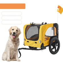 Load image into Gallery viewer, Heavy-Duty Yellow Pet Stroller with Bike Hitch