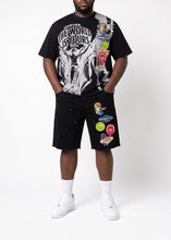 Load image into Gallery viewer, M941 Mondo Patch Denim Shorts - Black (NOT SOLD SEPARATELY - Add M441 to your Cart)