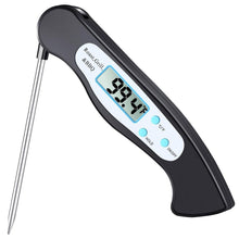 Load image into Gallery viewer, High Quality Foldable Food Thermometer Probe Digital BBQ Meat Kitchen Thermometer Instant Read Meat Thermometer With 4.6” Folding Probe Backlight & Calibration Function For Cooking Food Candy BBQ Grill Liquids Beef Liquid Water Oil Temperature Gauge