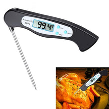 Load image into Gallery viewer, High Quality Foldable Food Thermometer Probe Digital BBQ Meat Kitchen Thermometer Instant Read Meat Thermometer With 4.6” Folding Probe Backlight & Calibration Function For Cooking Food Candy BBQ Grill Liquids Beef Liquid Water Oil Temperature Gauge