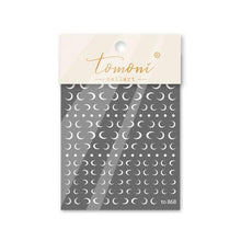 Load image into Gallery viewer, High Quality Ultra-Thin Adhesive Black And White Crescent Moon Nail Art Stickers DIY Manicure Water Transfer Nail Decals Sticker For Pretty Girl Self-Adhesive Nail Decals Designer Nail Stickers for Acrylic Decal Decoration