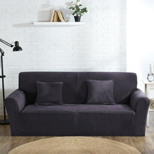 Load image into Gallery viewer, High Quality Velvet Plush Sofa Cover for Living Room Sectional Couch Cover Elastic Case Sofa Slipcover Stretch 1/2/3/4 Seater Velvet Sofa Couch Furniture Protector Soft Anti-Slip High Stretch