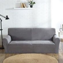 Load image into Gallery viewer, High Quality Velvet Plush Sofa Cover for Living Room Sectional Couch Cover Elastic Case Sofa Slipcover Stretch 1/2/3/4 Seater Velvet Sofa Couch Furniture Protector Soft Anti-Slip High Stretch