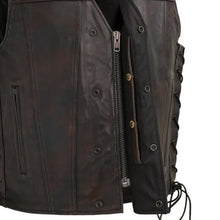 Load image into Gallery viewer, High Roller Men's Motorcycle Leather Vest