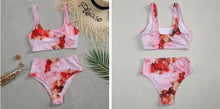 Load image into Gallery viewer, High Waist Bikini Leopard Bikini Women Push Up Swimsuit Women's Leopard Print Swimsuits High Waist Bikini Set 2 Piece Bathing Suits Women Printed Swimwear Tie Dye Summer Swim Beachwear