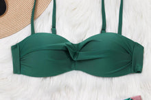 Load image into Gallery viewer, High Waist Bikini Set Women Bikini Flower Swimwear Women High Waist Bikini Halter Two Piece Bathing Suits Tummy Control Swimsuit Push Up Swimwear Vintage Halter Neck Swimsuit Female Green Bathing Suit