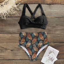Load image into Gallery viewer, High Waist Bikinis New Halter Swimwear Women Swimsuit Female Bikini Set Print Bathing Suit Summer Two Piece Bikini Swimsuit for Women High Waist Halter Wrap Bathing Suits with Bikini Bottom