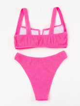 Load image into Gallery viewer, High Waist Bikinis Women Swimsuit Women High Waist Bikini Set Sports Bright Color Swimsuit Scoop Neck Cute Bathing Suit Swimwear Female Push Up Bikini Set Bathing Suit For Women
