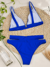 Load image into Gallery viewer, High Waist Bikinis Women Swimsuit Women High Waist Bikini Set Sports Bright Color Swimsuit Scoop Neck Cute Bathing Suit Swimwear Female Push Up Bikini Set Bathing Suit For Women