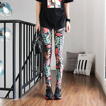 Load image into Gallery viewer, High Waist Leggings Pants Fitness Women Fashion Printing Leggings Women Fitness Yoga Pants High Waist Push Up Sportswear Elastic Trousers Gym Running Workout Pants Push Up Running Elastic Stripe Dot Bottom Leggings